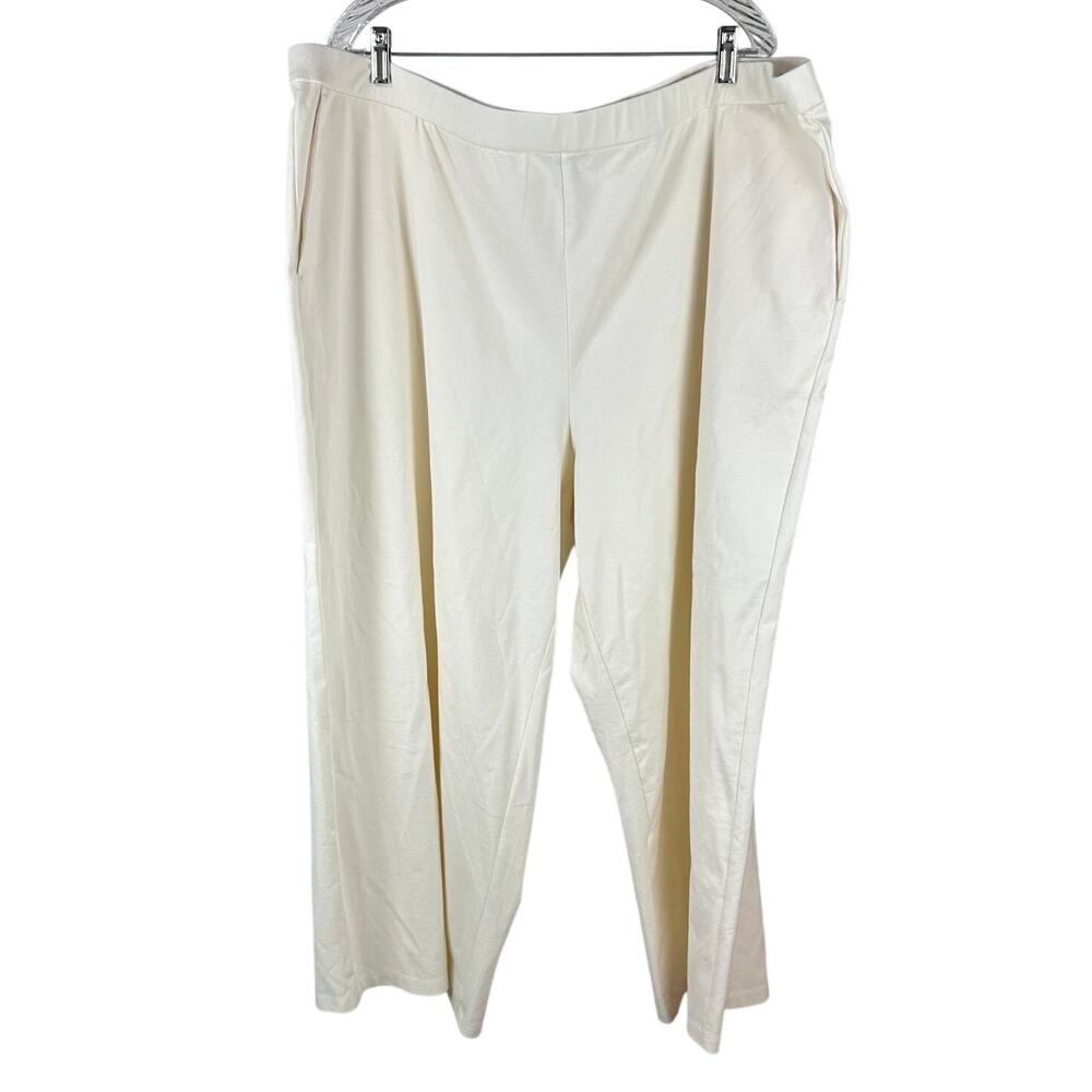 Eileen Fisher Cotton Blend Ponte Wide Leg Pant Alpine Women's Size 3X NWOT